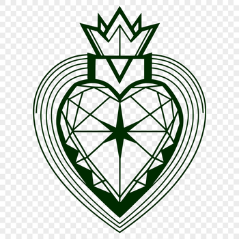 A stylized illustration of the Sacred Heart, suitable for various digital applications.