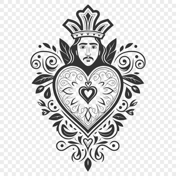 Sacred Heart icon in vector format, suitable for digital use.