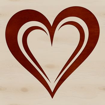 A stylized graphic representation of a heart shape suitable for vector design.