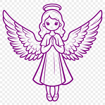 Illustrated angel design created as a vector graphic.
