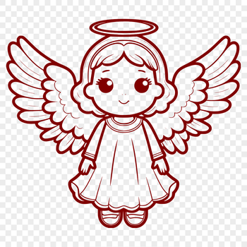 A stylized illustration of a winged angel in vector format, suitable for various digital applications.
