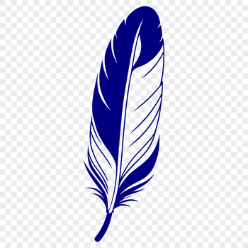 A stylized feather illustration created as an SVG file.