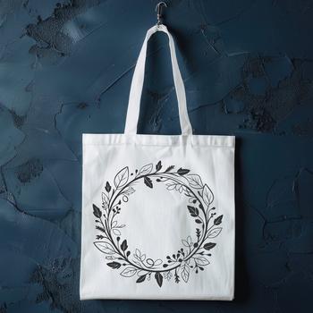 A digital illustration of a decorative wreath with intricate details suitable for cutting or laser engraving projects.