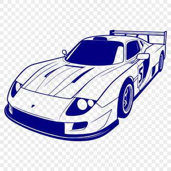 Racing car vector design for cutting machines and digital crafting