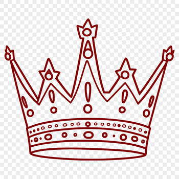 A detailed illustration of a regal crown in vector format.