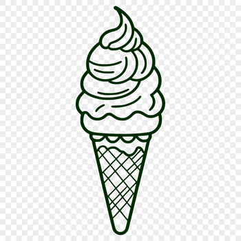 An editable vector graphic design of a single serving of ice cream on a stick.