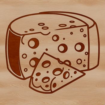 A high-quality cheese design created as a vector graphic, suitable for various applications.