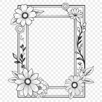 A free scalable vector graphic frame design suitable for various digital crafting tools and software.