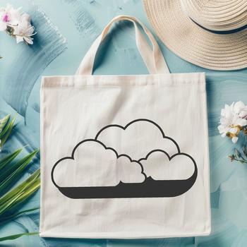 A white cloud in the sky with soft puffy texture, suitable for digital art and design projects.