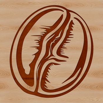 A high-quality illustration of a single coffee bean in vector format, suitable for various design applications.