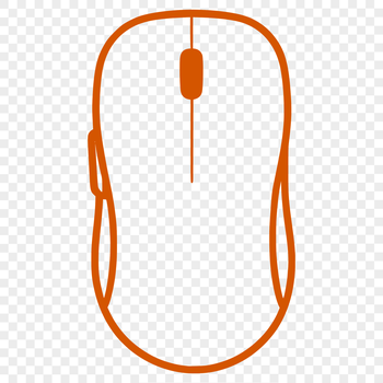 A digital computer with mouse and keyboard, depicted in vector format.