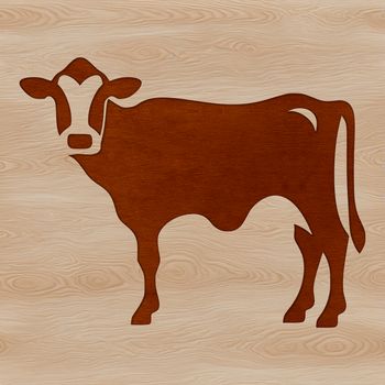 A detailed illustration of a cow, suitable for vector design projects.
