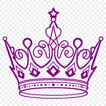 SVG illustration of a stylized crown with decorative details.