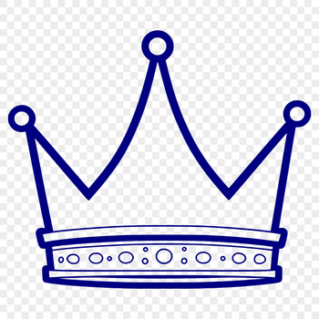 A royalty-inspired crown design created as an editable vector file.