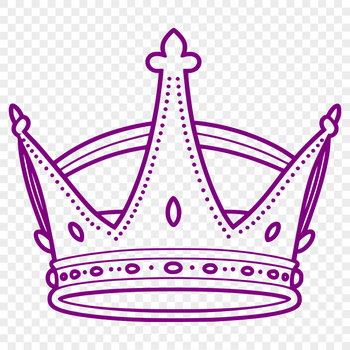 A graphic representation of a royal crown, suitable for cutting or printing.