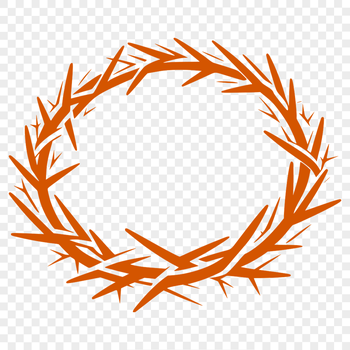 A graphic representation of the Crown of Thorns worn by Jesus Christ in Christian tradition.