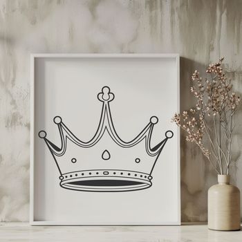 A digital crown design created with vector graphics for easy customization.