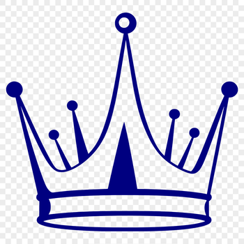 A digital illustration of a crown, suitable for vector graphics and cutting machine projects.