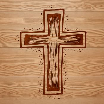 A traditional Crucifix symbol with a prominent cross shape, suitable for various religious contexts.