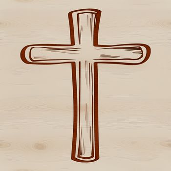 A simple vector illustration of a crucifix, suitable for various uses including graphic design and crafting projects.