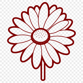 A stylized illustration of a daisy flower in vector format.