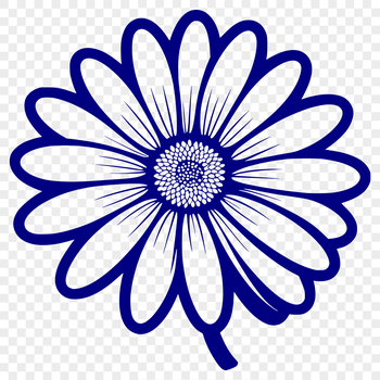 A close-up illustration of a daisy flower with white petals and a yellow center, suitable for vector design.
