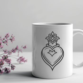 An illustrative design of the Sacred Heart, suitable for various applications.