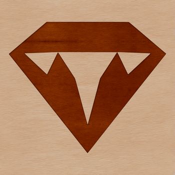 SVG illustration of a stylized diamond shape suitable for graphic design and digital crafting projects.