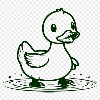 Vector illustration of a duck bird animal in various formats including SVG, PNG, PDF, DXF, for commercial or personal use.