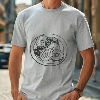 A dessert-themed clip art design featuring a stylized donut.