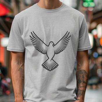 A digital illustration of a white dove perched on a branch, representing peace and tranquility in various contexts.