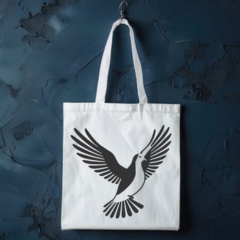 A white dove perched on a branch, illustrated in a clean vector style suitable for various uses.