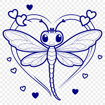 An SVG graphic representation of a dragonfly, suitable for commercial and personal projects.