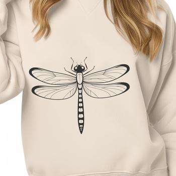 A detailed illustration of a dragonfly in vector format, suitable for various design applications.