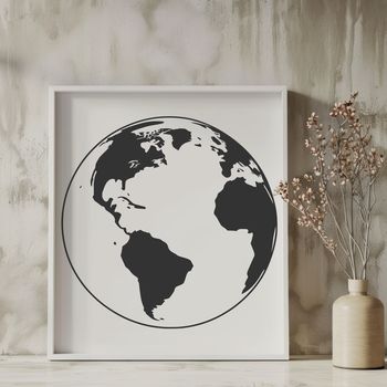 SVG illustration of a 3D globe representing our planet Earth.