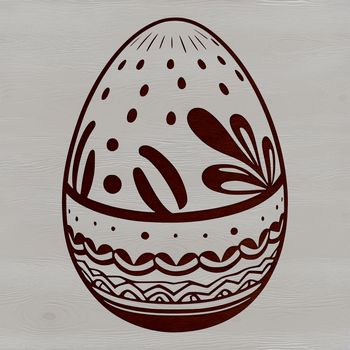 A colorful hand-drawn Easter egg illustration suitable for vector art projects and graphic design.