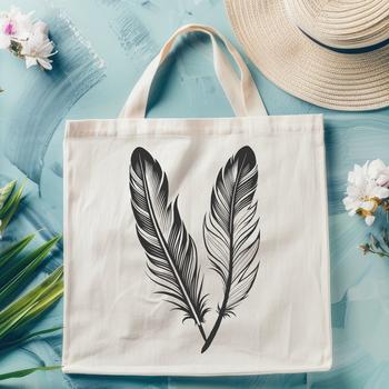 A high-quality, scalable vector graphic (SVG) illustration of a single feather with intricate details and texture.