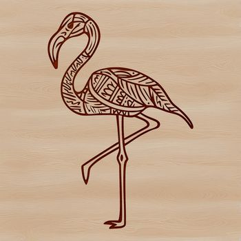 A stylized flamingo bird illustration in vector format.