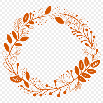 A floral wreath design created as a scalable vector graphic (SVG) file.