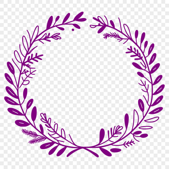 A vector illustration of a floral wreath designed with precision for digital use.