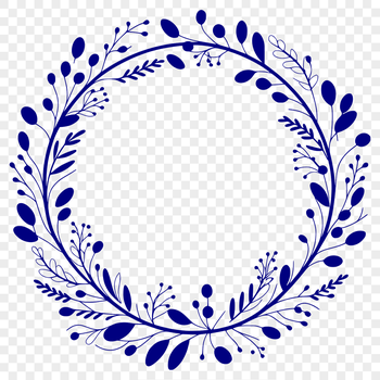 Floral wreath design in vector format suitable for digital editing and crafting.
