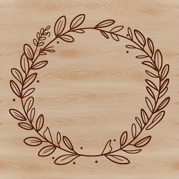 A decorative floral wreath design created as a vector image, suitable for various crafting projects and digital applications.
