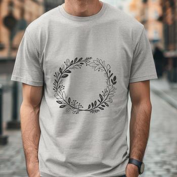 A detailed floral wreath design suitable for vector art projects.