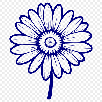 A single daisy flower in vector format, designed for digital use.