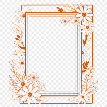 A simple floral frame design created in vector format.