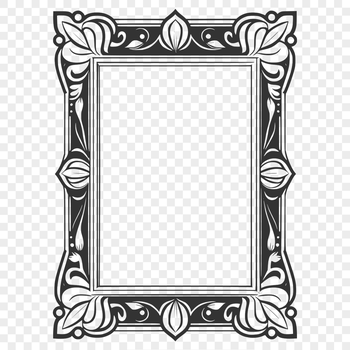 A digital frame design created using vector art and CSS.