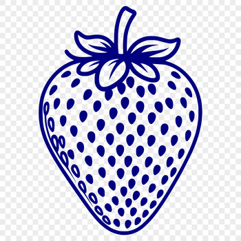A detailed illustration of a ripe strawberry, suitable for vector graphics.