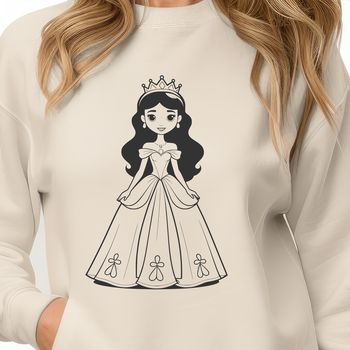 A young female princess character created as vector art.