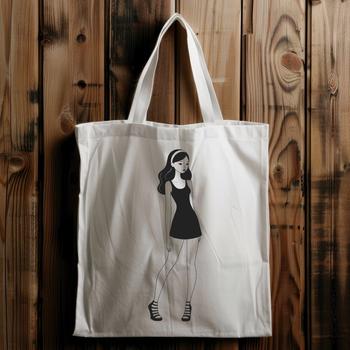 Young girl illustration in vector format with clean lines and simple design.