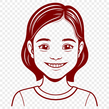 SVG illustration of a young girl